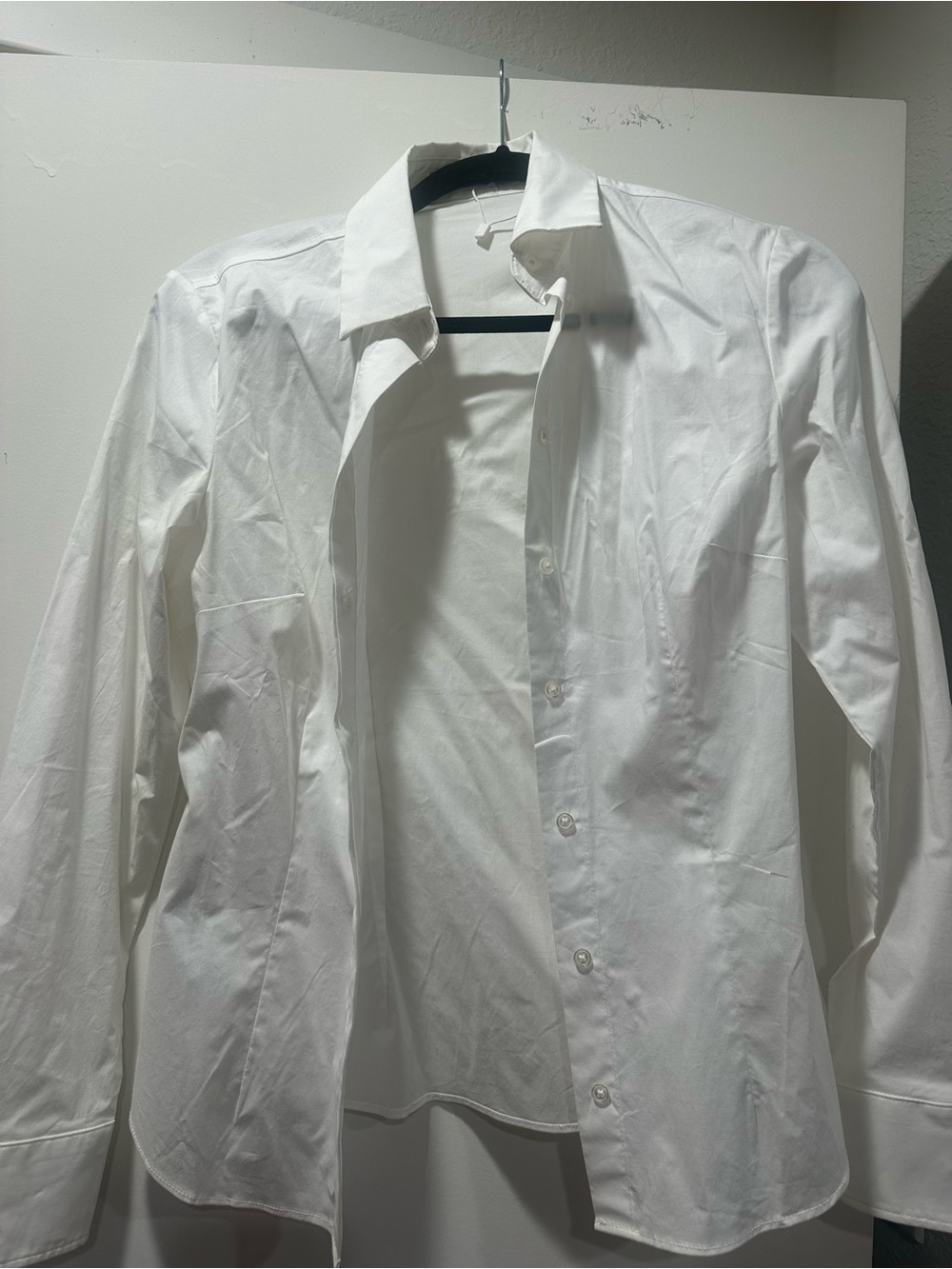 Mango White Button-Down Women's Shirt